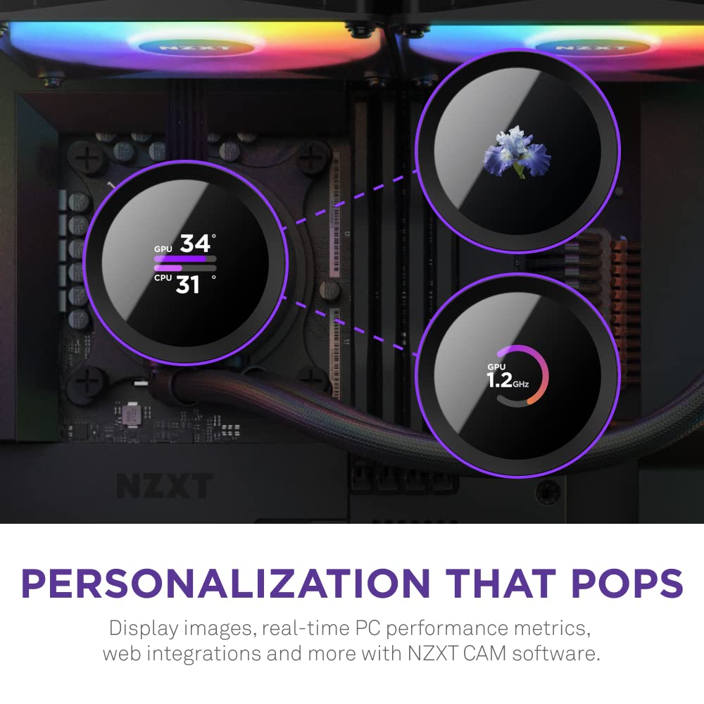 NZXT KRAKEN RGB 360 Black Simple Water Cooling CPU Cooler FN1875 RL-KR360-B1