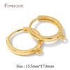 14K Gold Plated Brass Leverback Hoop Earrings with Loops,Multi/Single Open Loop Earring Connectors,DIY Jewelry Making Findings