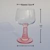 Retro Pink Handmade Glass Wine & Cocktail Glass