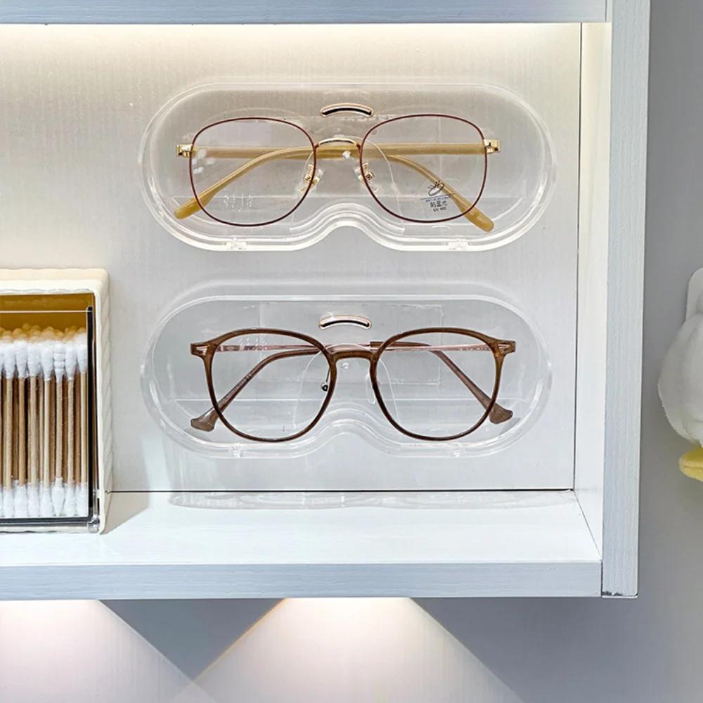 Soporte de exhibición de gafas de sol sin perforación Decoración de armario Estante de almacenamiento de gafas montado en la pared Portátil para organizar el hogar