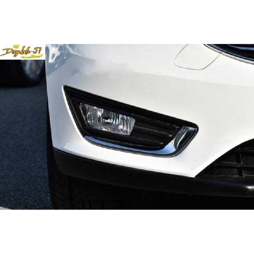 Chrome Front bumper Fog Light Lamp Cover Trim 2PCS For Ford Focus 2015-2018 New