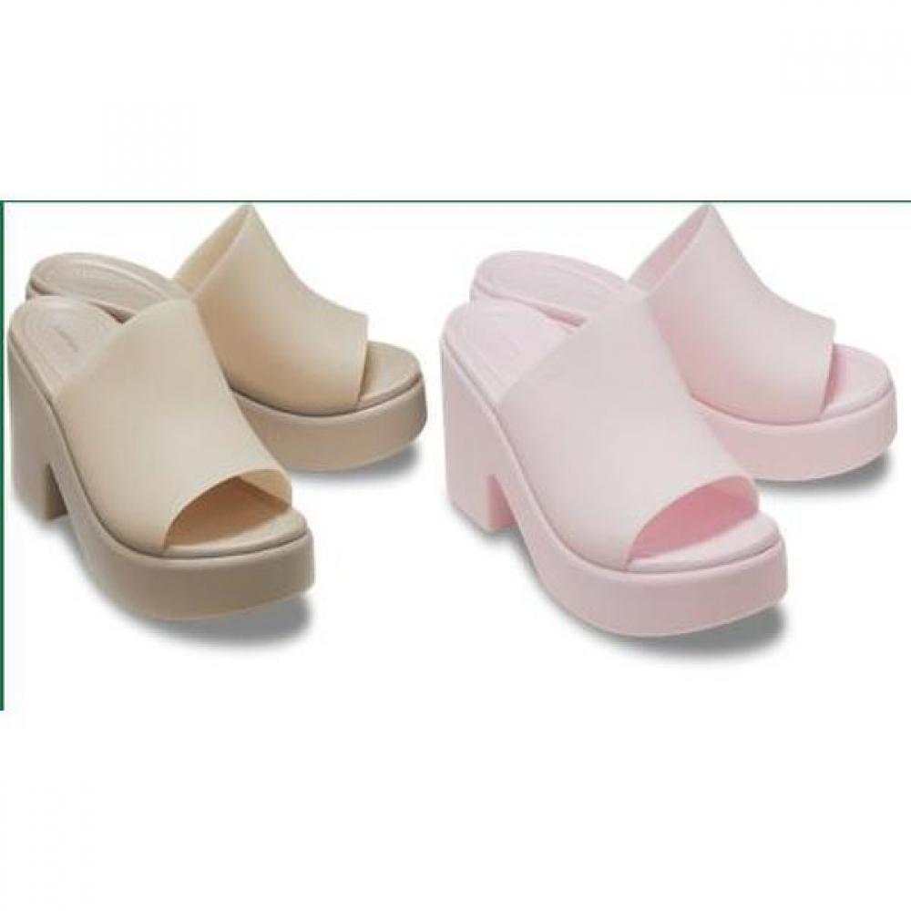 

CrocS Women S Brooklyn froSted Slide Heel 210981 Taupe/W5(220)