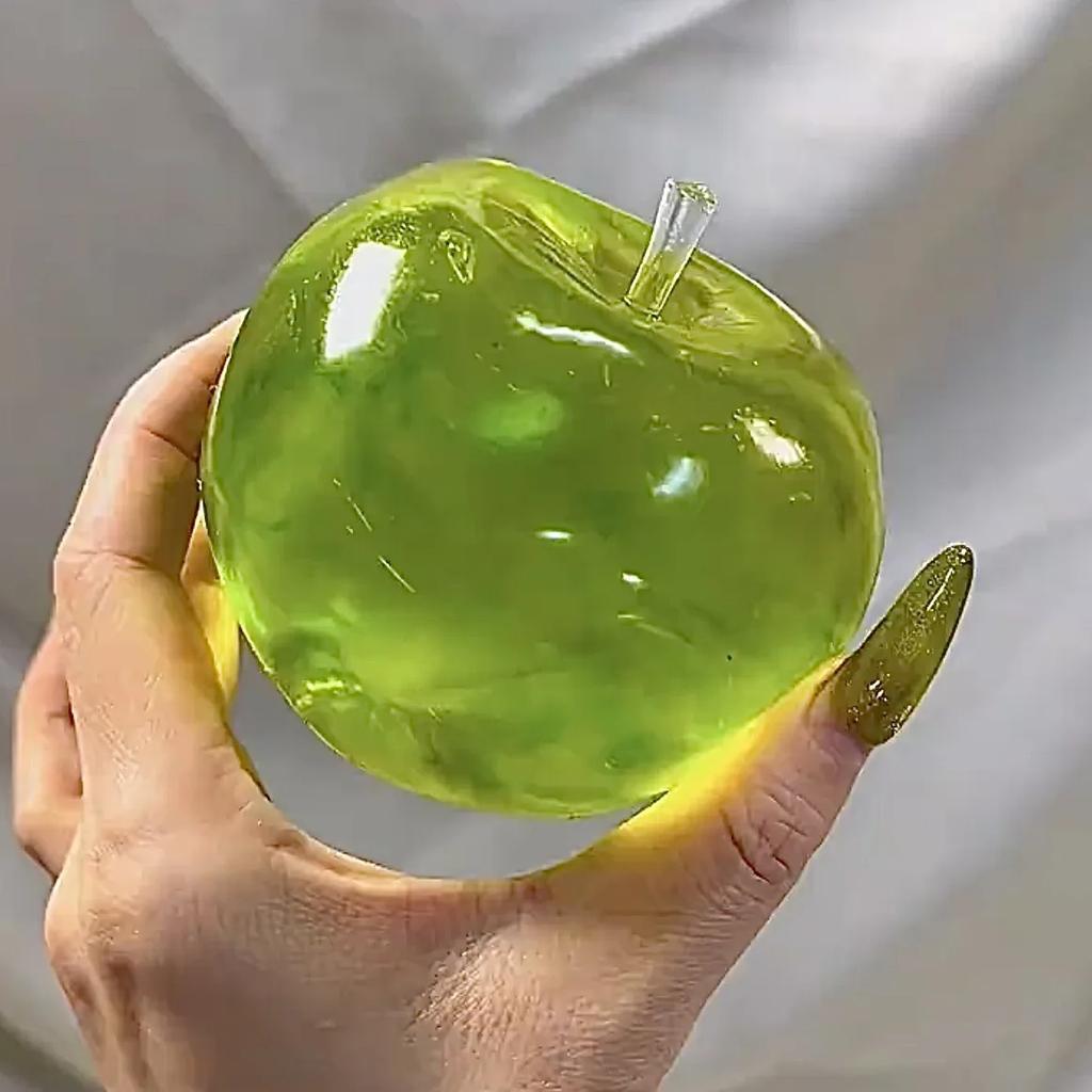 Grüner Apfel Klebrig Langsam Zurückfedern Maltose Druckball Weiches Fidget Sensorisches Spielzeug Quetschspielzeug Geschenk für ADHS und Autismus