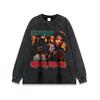 Unisex Oversized Long Sleeve Tee With Vintage Rap Artist Print Soft Washed Cotton Relaxed Fit Daily Wear