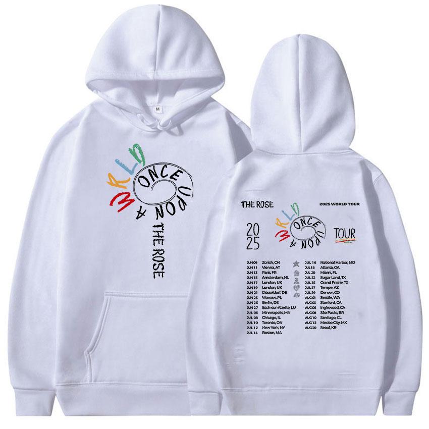 Kpop The Rose Once Upon AWRLD World Tour Hoodie Men's Women Fleece Fashion Pullover Sweatshirt Fans Clothing Hooded