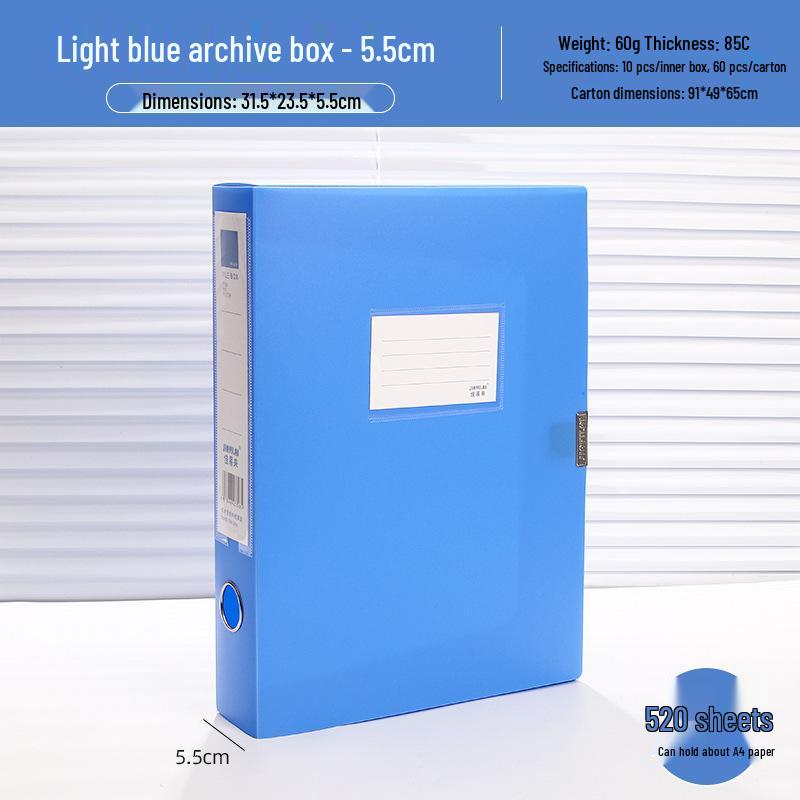 Durable Blue A4 Plastic File Box
