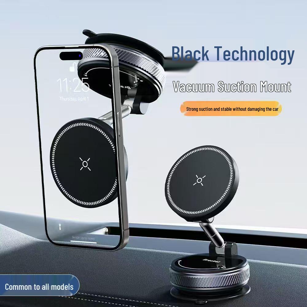 2025 Magnetic Suction Cup Car Phone Holder - Anti-Shake Dashboard Navigation Clip