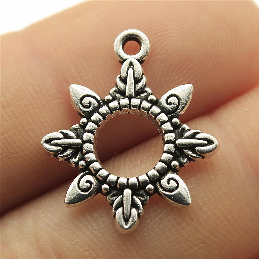 20pcs Sun Pendant Charms Antique Silver Color Sun Charms Jewelry DIY Sun Charms For Bracelet Making