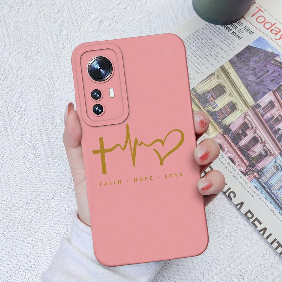 For Xiaomi 12 Pro Lite Ultra Phone Cases Butterfly Cat Heart Liquid Silicone Camera Protection Shell Cover For Xiaomi12 Bumper