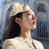 Tulle Floral Hair Clip Fascinator Hat For Masquerades Party Wedding Event And Daily Elegant Clip On Hat for Photography