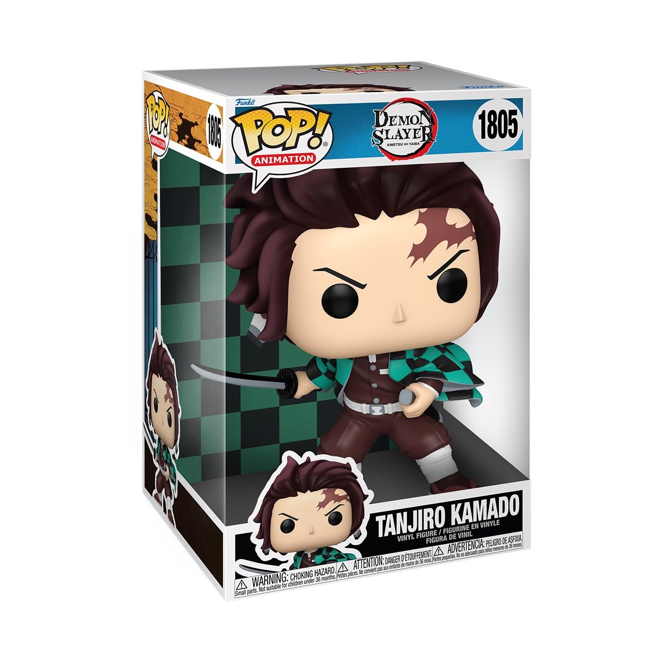 

Funko Pop Jumbo Demon Slayer Tanjiro Kamado Vinyl Figure - Gift Idea Official Merchandise Toy Children Adults Anime Fan Model Collectors Display