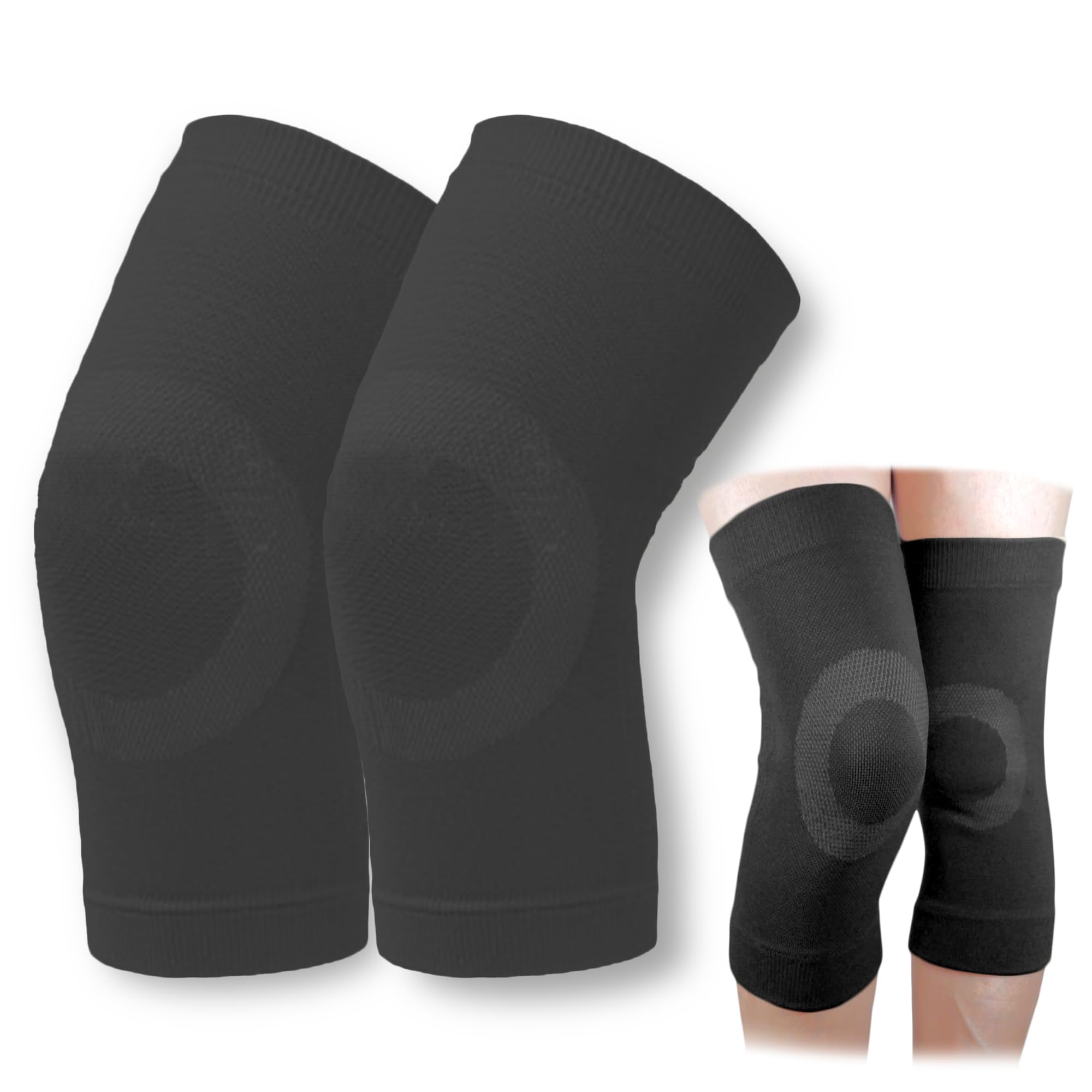 

MELISTY support without being too Knee supporter x knee warmer for heat show through injury suitable for the unisex [Gentle tight] 2-piece set, knees,