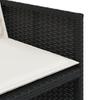 Vidaxl 5-Cz. Garden Furniture Set With Cushions, Black, Poly Rattan