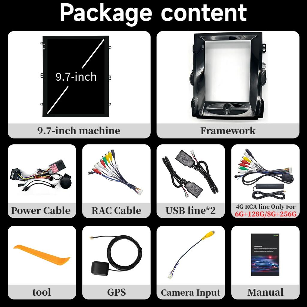 9.7inch Android 14 Car Radio For Chevrolet Malibu 8 2012-2015 4G GPS Wireless Bluetooth Carplay Multimedia Touch Screen Stereo