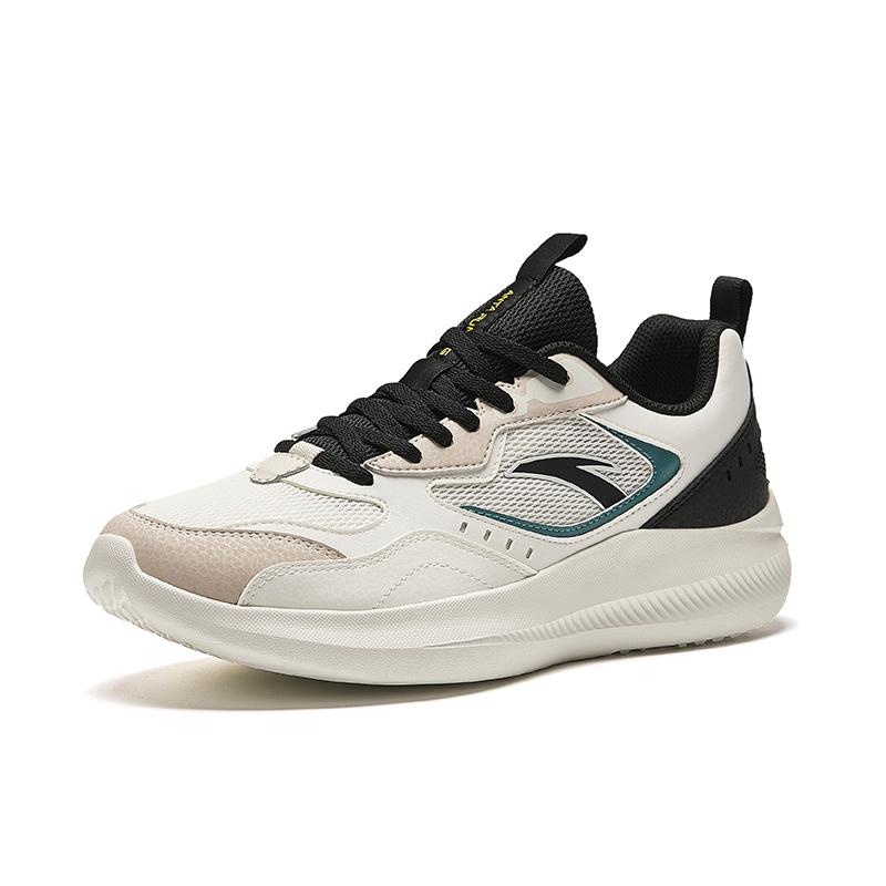 Anta Durable Breathable Low-Top Running Shoes Men's Beige Black Sneakers 912415523-3