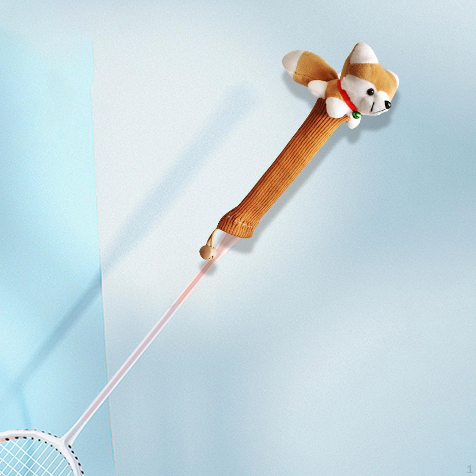 

Чехол для ракетки для бадминтона, вязаный нескользящий протектор из мультфильма Brown