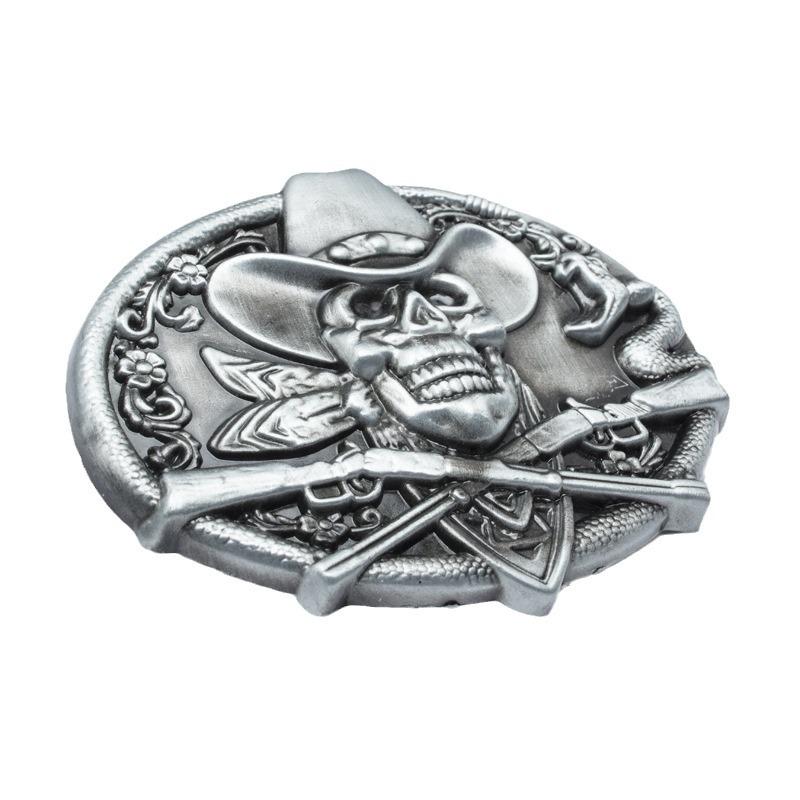 Lotte Junsen Men's Western Skull Zinc Alloy Belt Buckle