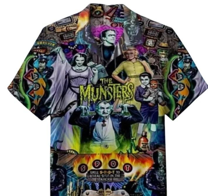 The Munsters Hawaiian Shirt Halloween Aloha Beach Summer Shirt new Unisex T-Shirt XXXL