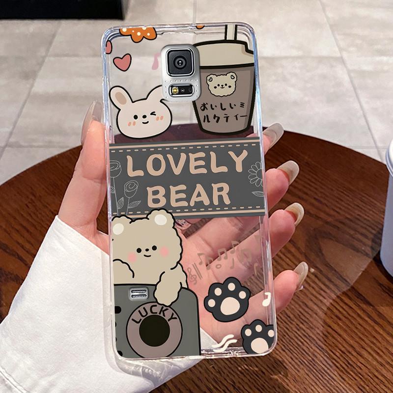 For Samsung Galaxy S5 SV GT-I9600 G900F S5 Neo Silicone Aesthetic Fashion Cute Cat Soft TPU Back Cover Transparent Phone Case