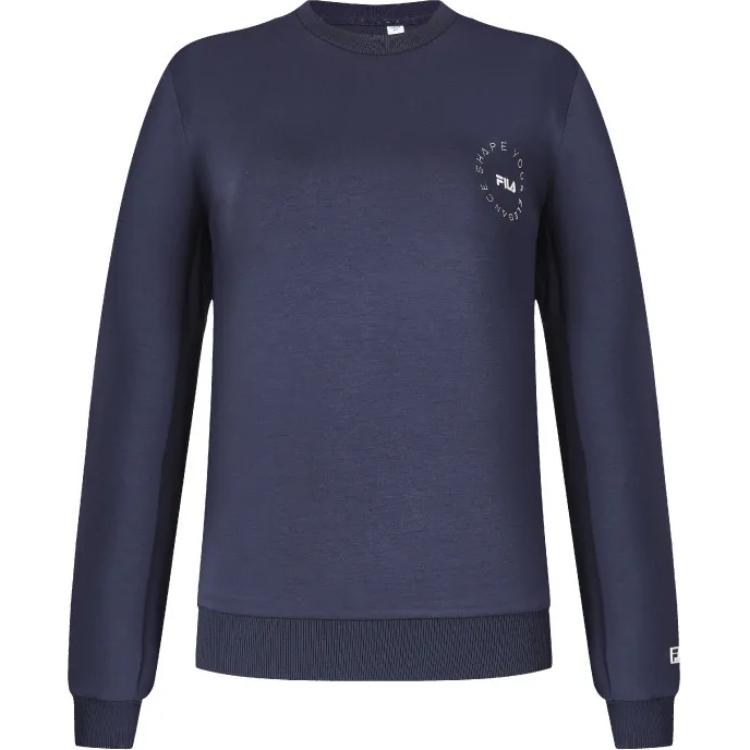 

FILA Fitness Series Letter Round Neck Pullover Loose Sweatshirt Women Sweatshirt Deep-Blue A11W411203F-NV S