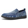 Men's Denim Canvas Shoes Summer 2025 New Lightweight Breathable Soft Slip on Casual Shoes Driving Loafers Men Footwear