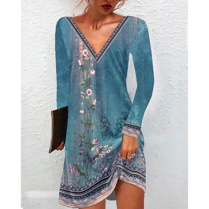 HNXC Women's Fashion Summer Spring  Short Sleeve V-Neck Casual Dresses