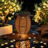 Solar Lamps Handmade Rattan Lanterns Creative Rattan Decoration Waterproof and Rust-proof Courtyard Garden Outdoor Lighting