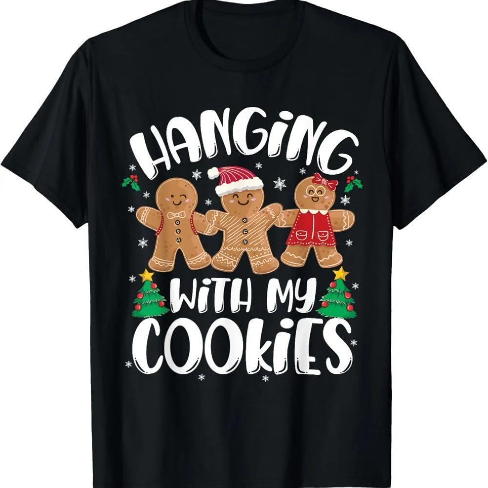 

Hangin With My Cookies Gingerbread Women Christmas Teacher T-Shirt XXXXXL чорний