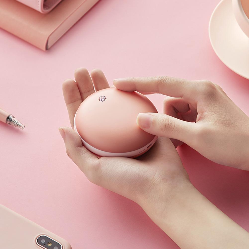 Mini Portable Cute Shape USB Hand Warmer for Winter Home Office Outdoor Travel Pink