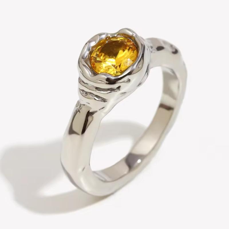 

6-10 Size Fashionable Sparkling Inlaid Zircon Ring, Suitable for Women s Daily Holiday Party Zircon Accessories 10