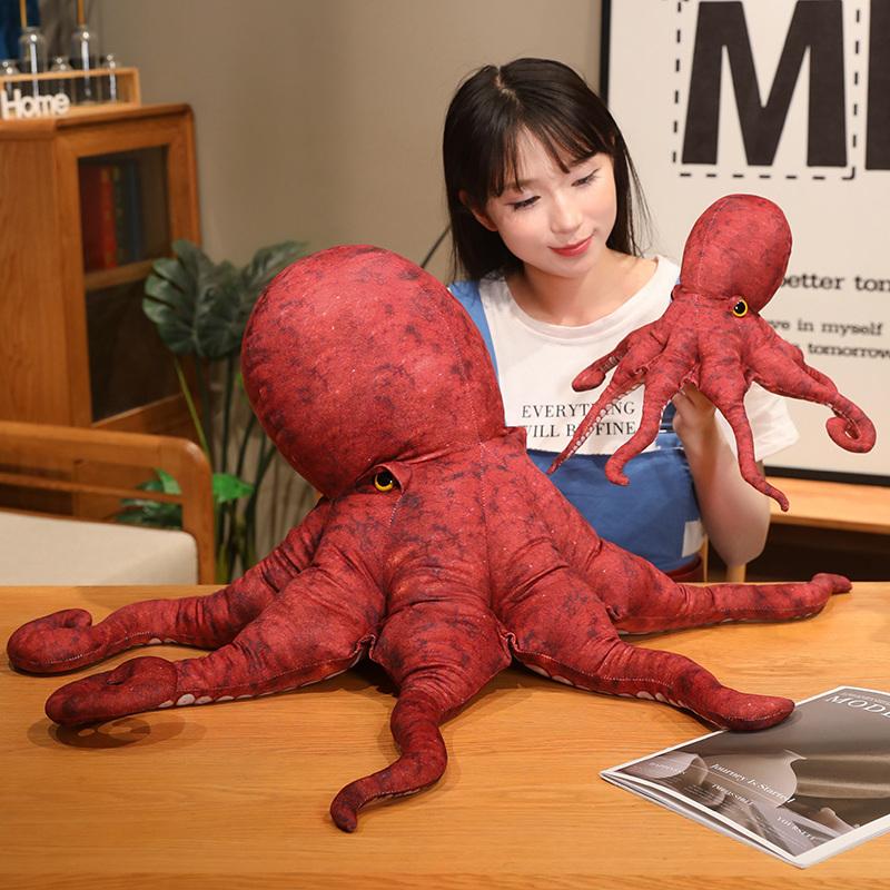 Practical Home Decor Unisex Red 40-80Cm Lifelike Octopus Plush Toy Stuffed Simulation Sea Animal Plush Toys Octopus Dolls & Stuffed Toys Realistic Plushie
