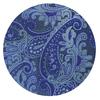 [Towergem] XL Men's Polyester Blue Paisley Tie 160cm Extra Long Tie