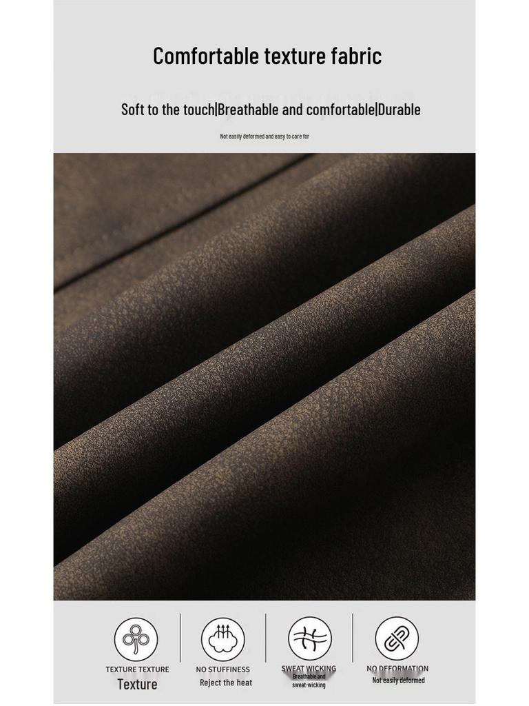 Men's 2025 Spring Fashion Lapel Motorcycle Leather Jacket - Korean Style Retro American Street Outerwear