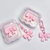 Three-dimensional Pink Bow Is Suitable for Apple AirPods1/1/1st Generation Bluetooth Headset Case Pro1 Headset Case.