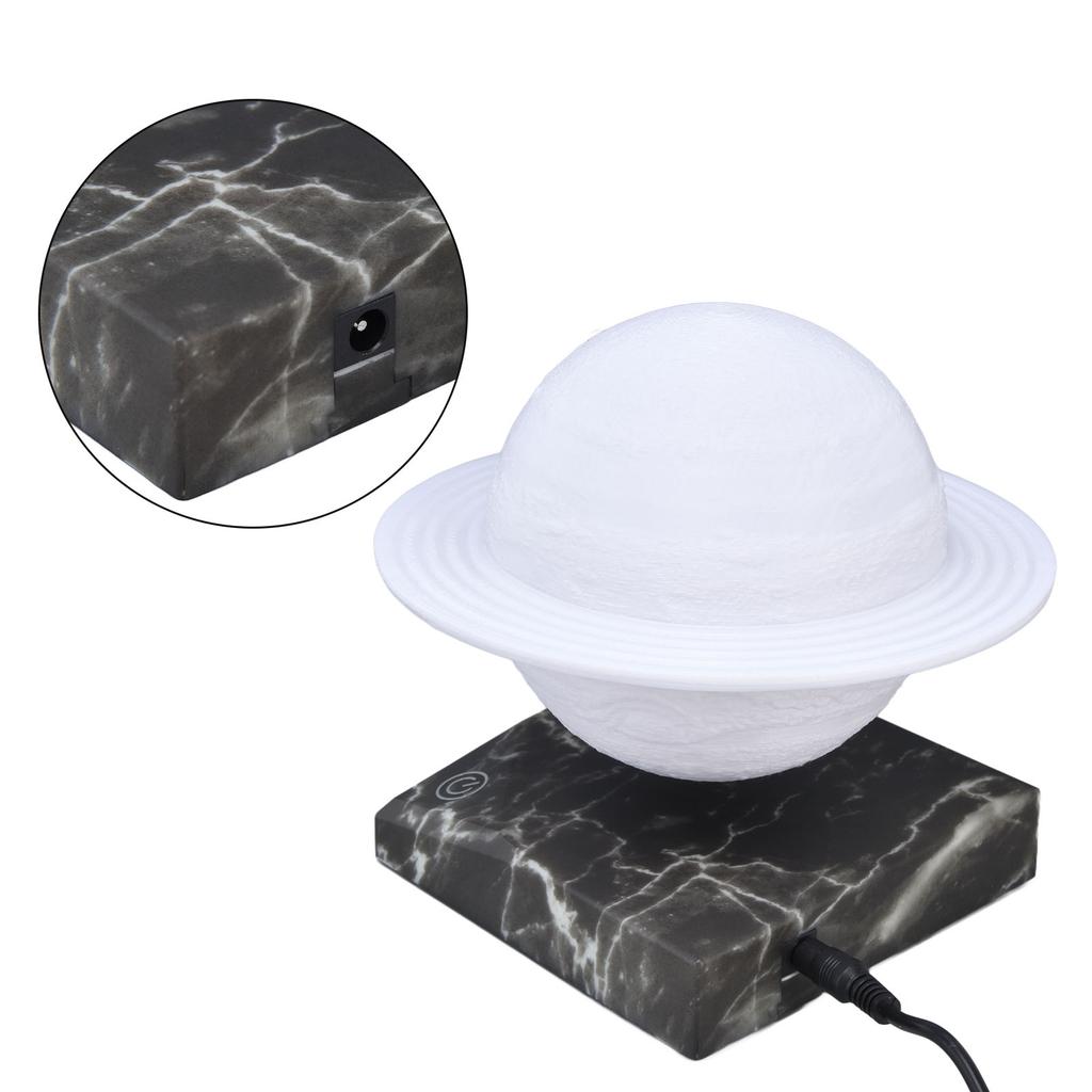 LED Saturn Nachtlicht 3 Farbmodi 3D-gedruckte Magnetschwebe Mondlampe für den Haushalt