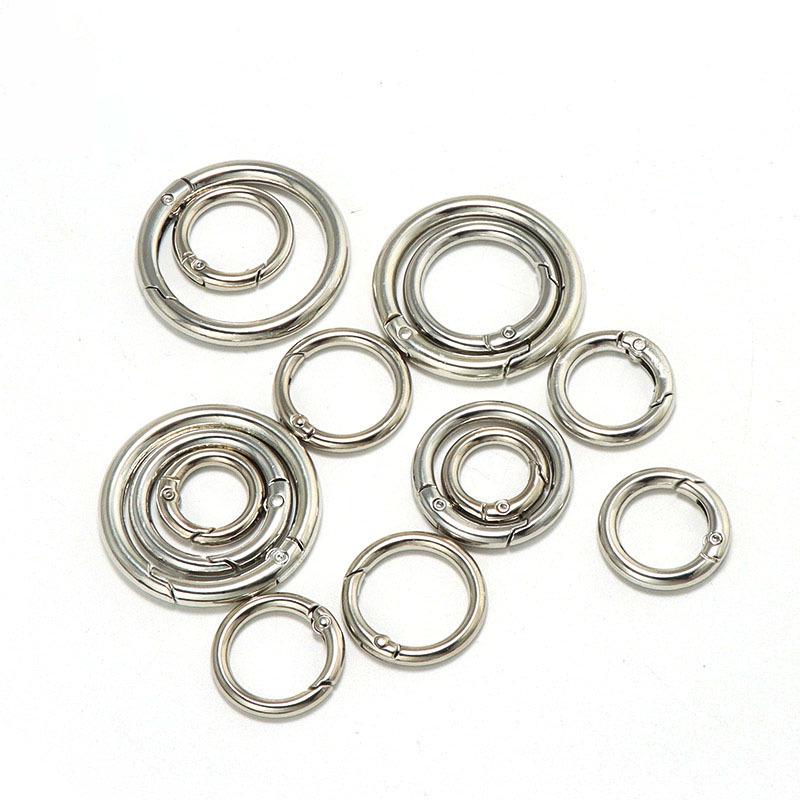 Spring Split Ring Buckle – 316 Stainless Steel Keychain & Bag Accessory.