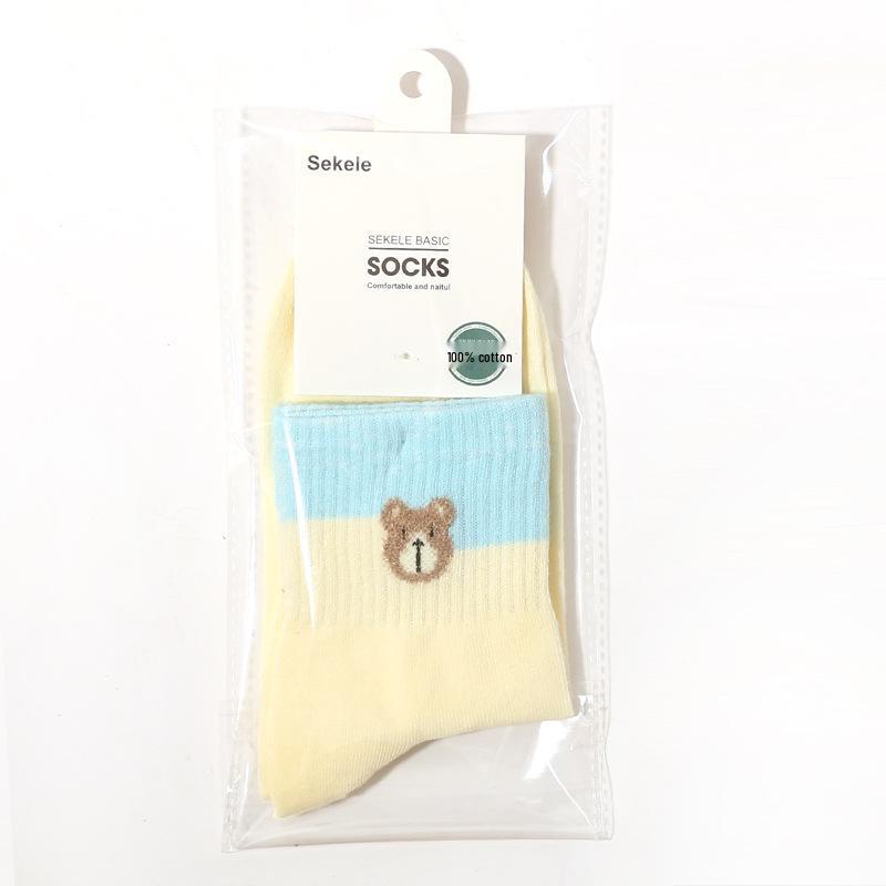 

Женские всесезонные хлопковые носки: Индивидуальная упаковка, Дышащий, Устойчивый к запахам, Влагоотводящий, Универсальный, Дизайн в стиле колор-блок. Single Pack (Size 35-41) светло-желтого