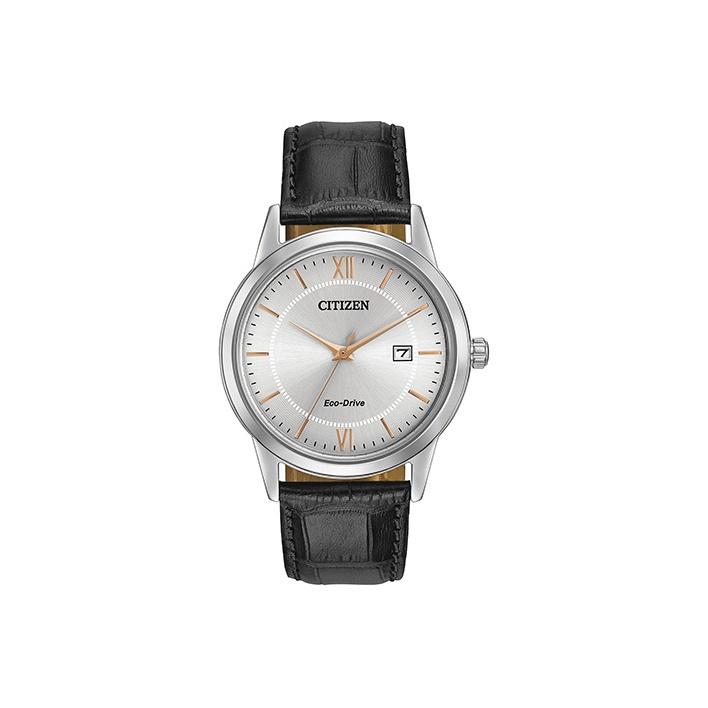 Citizen Men's Silver Eco-Drive Corso Classic Solar Quartz Watch Watches Aw1236-03A