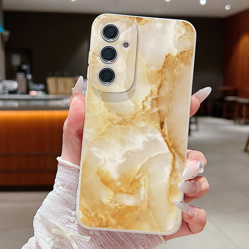 Funda con Patrón de Mármol Para Samsung S26 Ultra S25 Edge S24 S23 Plus S22 S21 FE A15 A16 A17 A35 A36 A54 A55 A56 A57 5G Textura de Cuero Funda Suave