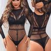 Summer Clothes Sexy Tops Y2k Women Fishing Net Sexy Body Stocking Fishnet Long Sleeved Bodysuit Bodystocking Lingerie Hollow Out