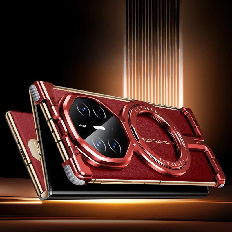 

Eary Metal Frameless Phone Case for Huawei Mate XT with 360 Rotate Stand Magnetic Ultra-Thin Protective Cover Shockproof Shells For Huawei Mate XT