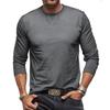 Men's Round Neck T-shirt, Cotton Base Shirt, Long Sleeved Top