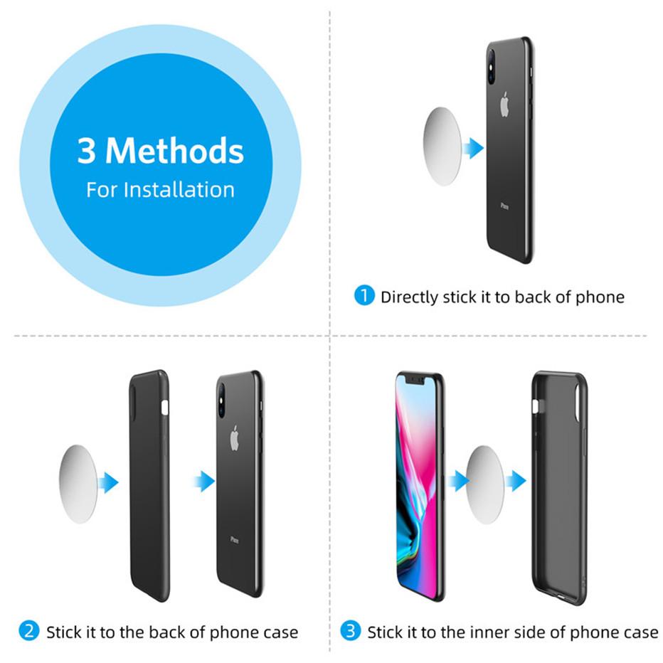 Manyetik Araç Telefon Tutucu Hava Kanalı Klipsli Montaj 360 Derece Döndürme Mobil Braket GPS Cep Telefonu Standı Araç İçinde IPhone Samsung Huawei İçin