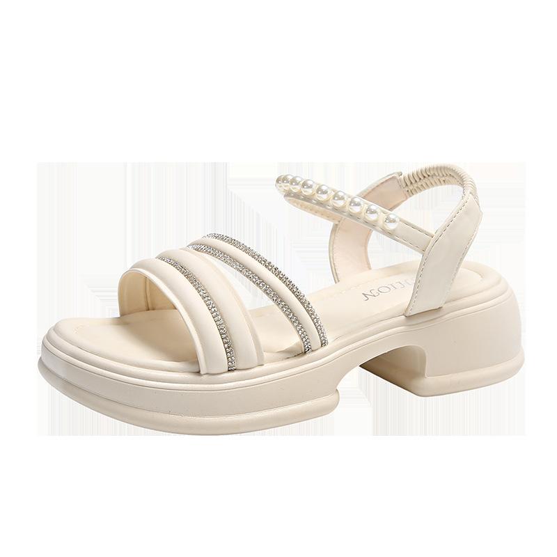 Ladies Luxury Rhinestone Platform Sandals