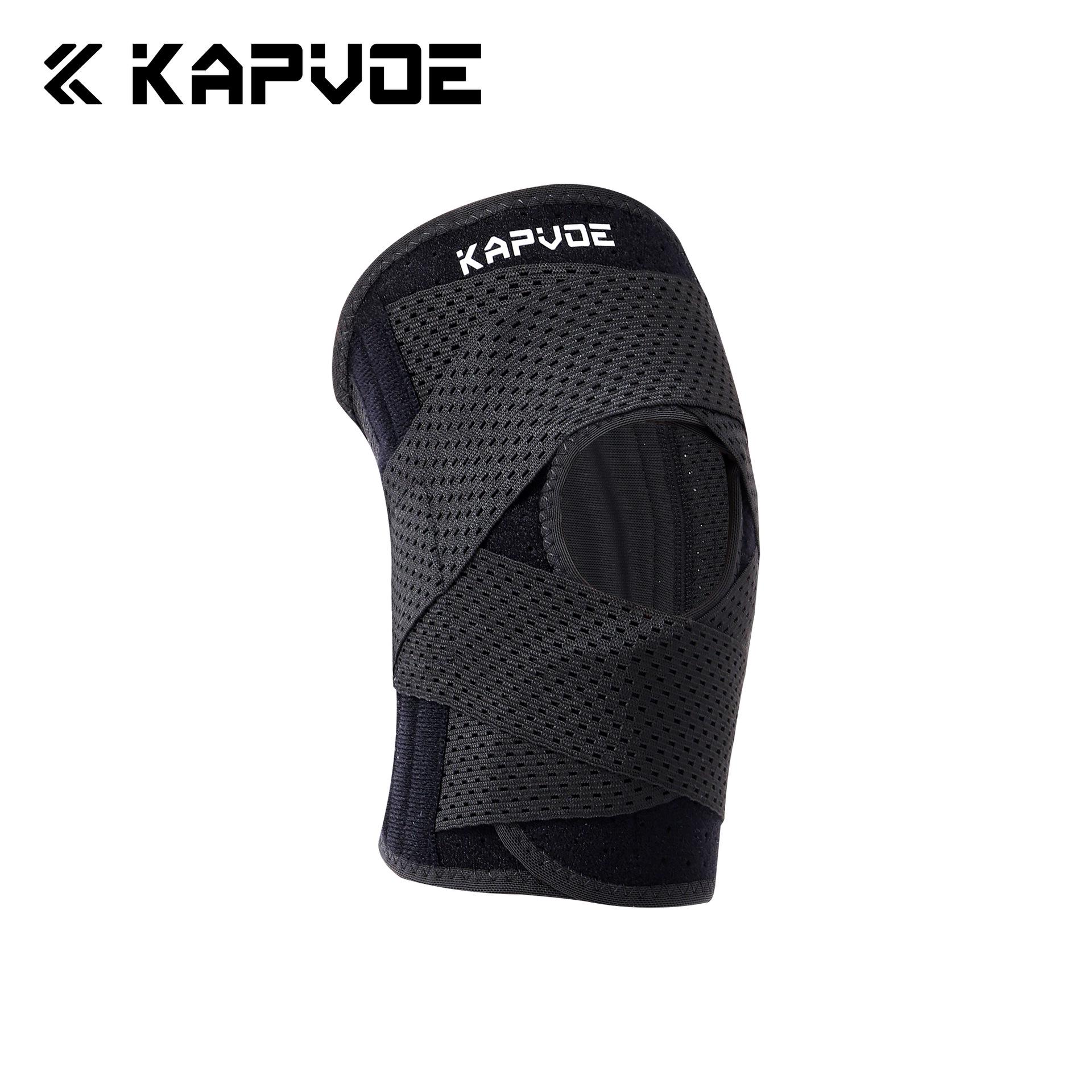 

KAPVOE Breathable Elastic Knee Pads for Men & Women - Meniscus Sports Protection L чёрный