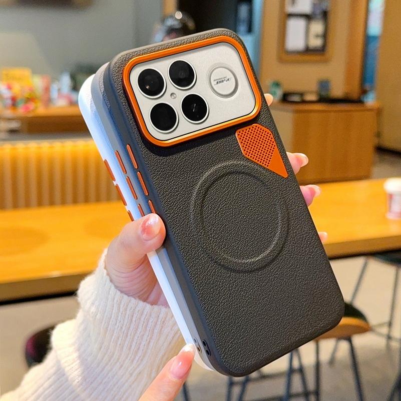 Orange Vent Magnetic Suction Ring Lens Heightening Protective Case For Poco F8 Ultra F8 Pro POCO F7 ultra f7 pro Protect Cover
