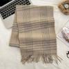 Xiaohongshu Popular Cherry Red New Year'S Red 100% Wool British Versatile Scarf Women'S And Men'S Cashmere Warm Scarf