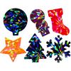 Holographic Christmas Silicone Mold for Ornaments Snowman Resin Mold Christmas Tree Snowflake Pendant Epoxy Molds