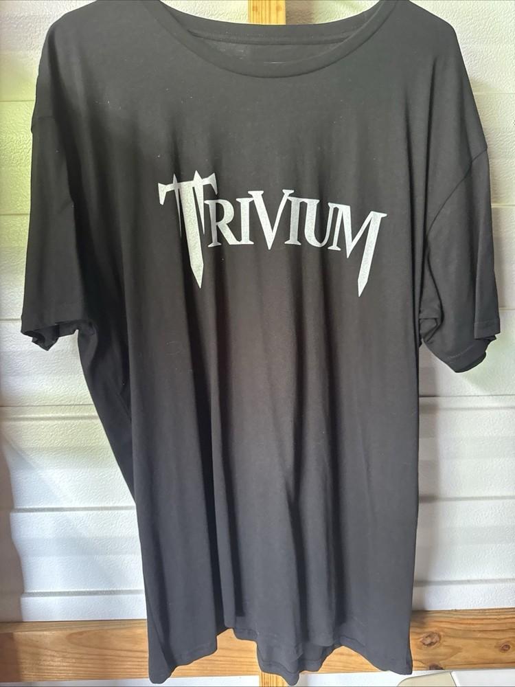 Футболка Trivium Band Черная Хлопковая Унисекс Все размеры S-5XL ГОРЯЧАЯ! Унисекс футболка TA756 S