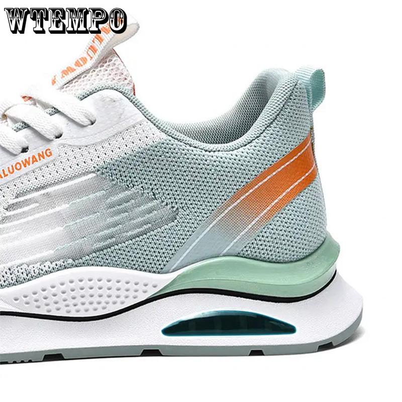 WTEMPO Pánské letní tenisky prodyšné venkovní síťované sportovní boty pro volný čas Běžecké boty s tlustou podrážkou protiskluzové neohrabané tenisky